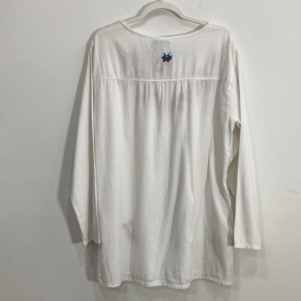Embroidered White Tunic Top - Picture 6 of 10